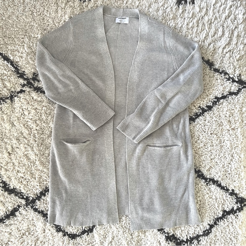 Gray Old Navy Knit Cardigan